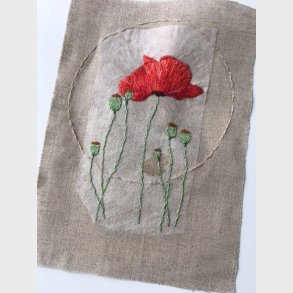 613 Naturlige blomster - Frit hndbroderi 